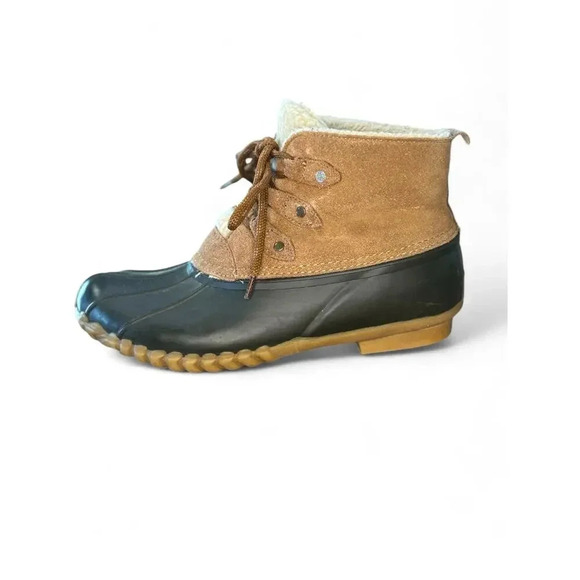 Sporto Quack Women's Duck Boots Ankle Rubber Leather 8M - Picture 10 of 11